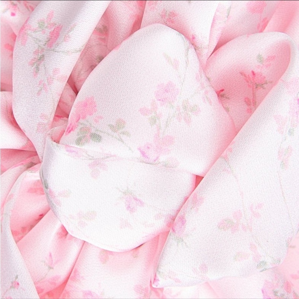 LoveShackFancy Floral Pink Hair Elastic 
- English Ivy - Pink - Picture 6 of 7